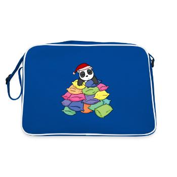 Panda et oreillers - Sac Retro - bleu/blanc - Dos