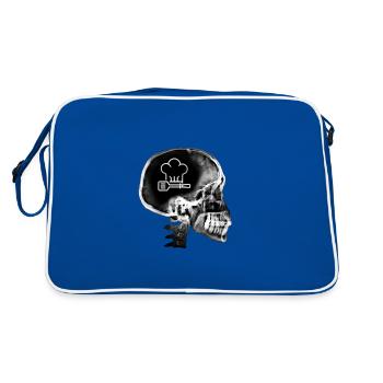 cadeau cuisine amateur humour passion chef cuisto - Sac Retro - bleu/blanc - Dos