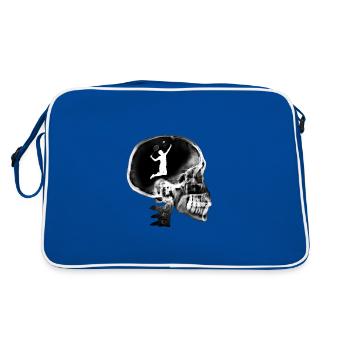 cadeau badminton amateur humour professeur EPS - Sac Retro - bleu/blanc - Dos