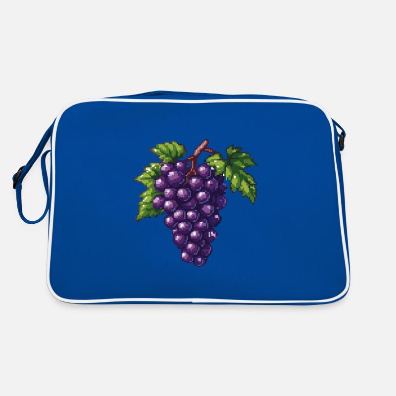 Weintrauben Pixel Symbol Retro Tasche