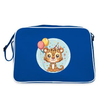 Bébé d’anniversaire léopard - Sac Retro - bleu/blanc - Dos