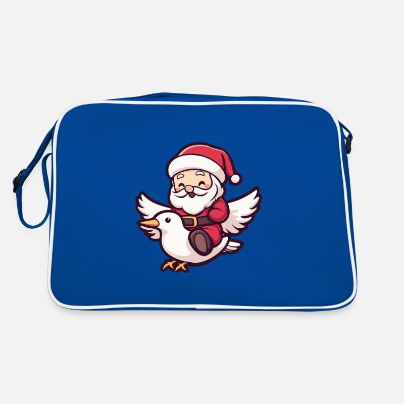 Taube Vogel Weihnachtsmann Retro Tasche