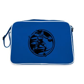 Basketball Player Basketball Player Sports - Retro Bag - blue/white - Back
