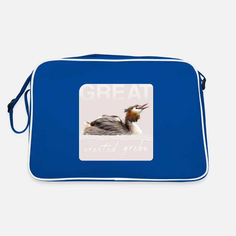 Great crested grebe Retro Bag