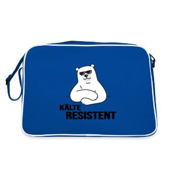 Eisbader winterschwimmen im Eisbad kälteresistent - Retro Tasche - Blau/Weiß - Hinten