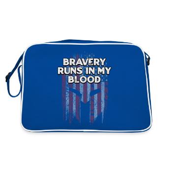 La bravoure coule dans mon sang Fier Américain confiant - Sac Retro - bleu/blanc - Dos
