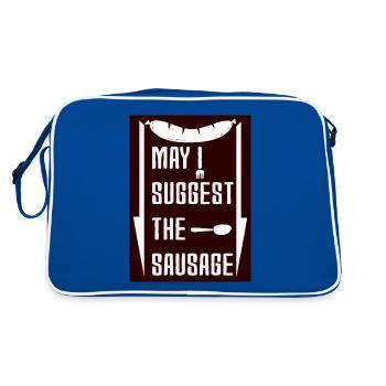 may i suggest the sausage funny desing - Sac Retro - bleu/blanc - Dos