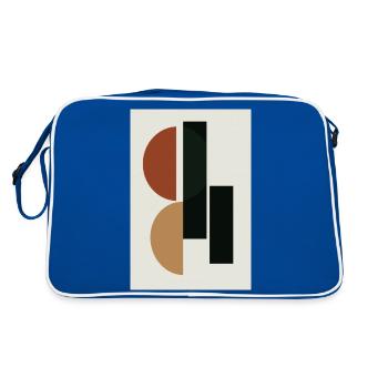 modern art, Balance - Retro Tasche - Blau/Weiß - Hinten