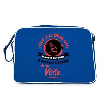 Je prévois de faire de la voile - Sac Retro - bleu/blanc - Dos