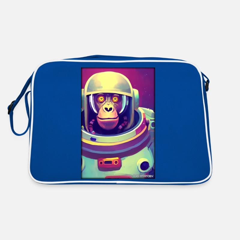 Monkey Animal Astronaut Space Space Universe 8 Retro Bag