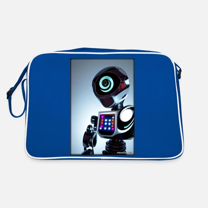Roboter Zukunft Technik Wissenschaft Android Retro Tasche