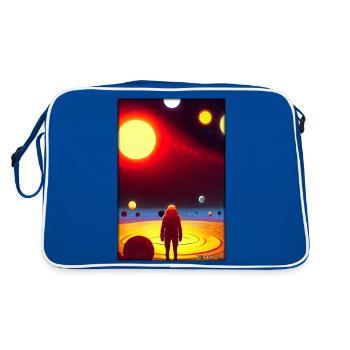 Galaxy Cosmos Universe Solar System Astronaute - Sac Retro - bleu/blanc - Dos