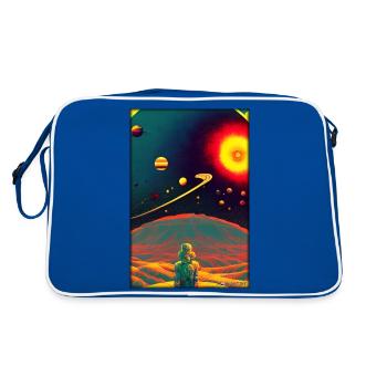 Galaxy Cosmos Universe Solar System Astronaute - Sac Retro - bleu/blanc - Dos