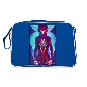 Fox Wildlife Cyber Neon Punk Future Sci-Fi - Sac Retro - bleu/blanc - Dos