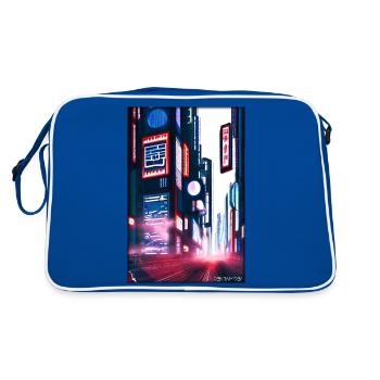 Tokyo City City Cyber Punk Future Sci-Fi Asia - Retro Bag - blue/white - Back