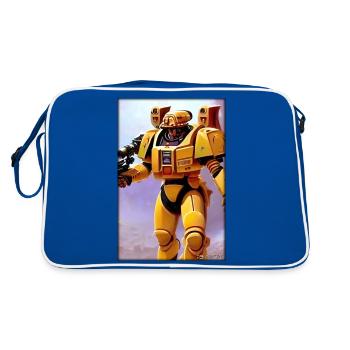 Kampfbot Robot Super Soldier Machine Warrior - Retro Bag - blue/white - Back
