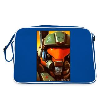 Kampfbot Robot Super Soldier Machine Warrior - Retro Bag - blue/white - Back