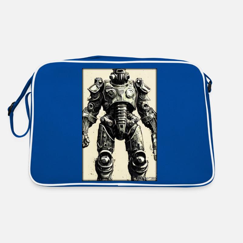 Kampfbot Robot Super Soldier Machine Warrior Retro Bag