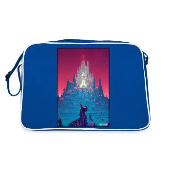 Castle Castle Fortress Architecture Landscape - Retro Bag - blue/white - Back