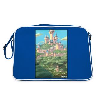 Castle Castle Fortress Architecture Landscape - Retro Bag - blue/white - Back