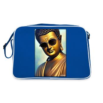 Bouddha Siddhartha Gautama Lunettes de soleil Religion - Sac Retro - bleu/blanc - Dos