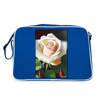 Rose Rose Fleur Spring Meadow Green - Sac Retro - bleu/blanc - Dos