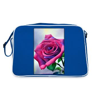 Rose Rose Fleur Spring Meadow Green - Sac Retro - bleu/blanc - Dos