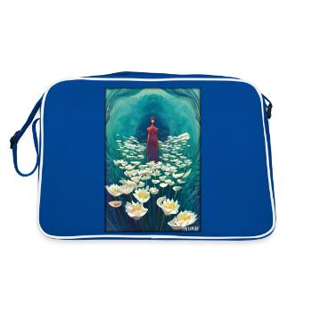 Lilies Family Fleur Spring Meadow Green - Sac Retro - bleu/blanc - Dos