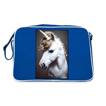 Licorne Arc-en-ciel Magie Conte de fées Animal mythique - Sac Retro - bleu/blanc - Dos