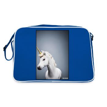 Licorne Arc-en-ciel Magie Conte de fées Animal mythique - Sac Retro - bleu/blanc - Dos