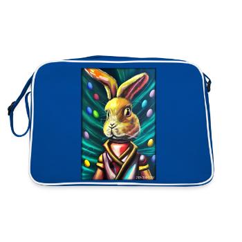 Easter Easter Cyber Future Sci-Fi Animal - Retro Bag - blue/white - Back