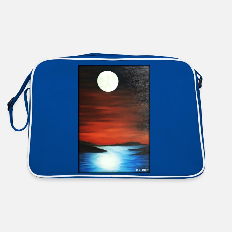 Moon Night Evening Nature Rest Moonlight Full Moon Retro Bag