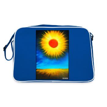 Sun Summer Nature Holiday Sunshine Sunlight - Retro Bag - blue/white - Back