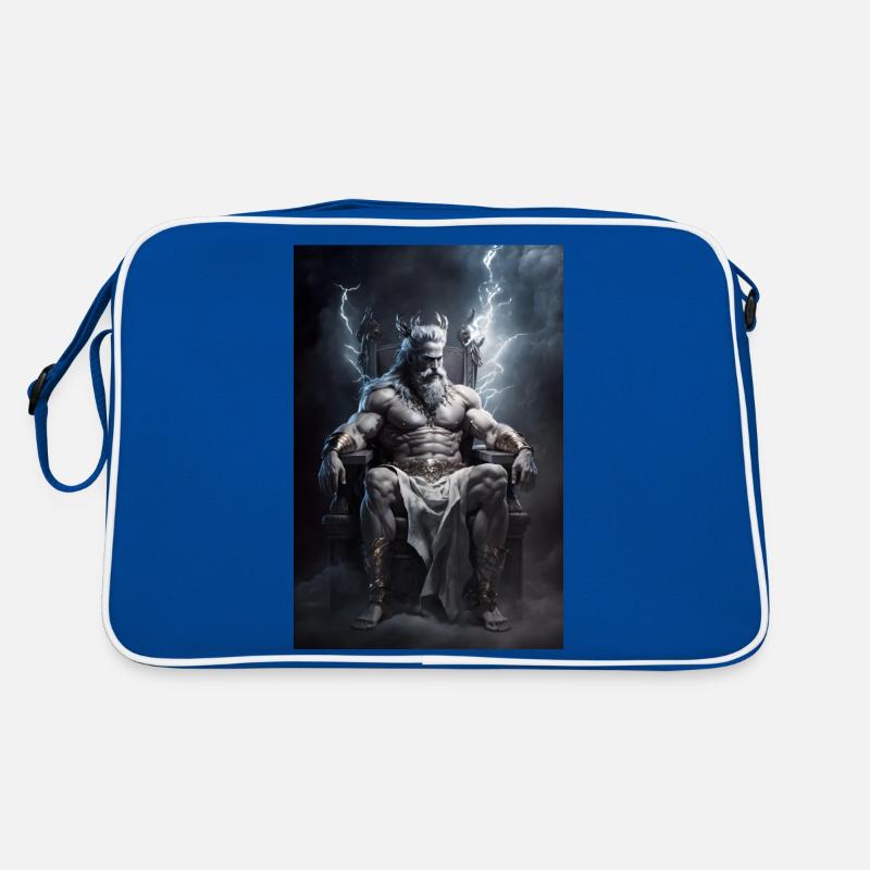 Zeus - Retro Tasche - Blau/Weiß