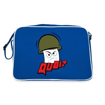 Mr Grumpy WHAT - Retro Bag - blue/white - Back