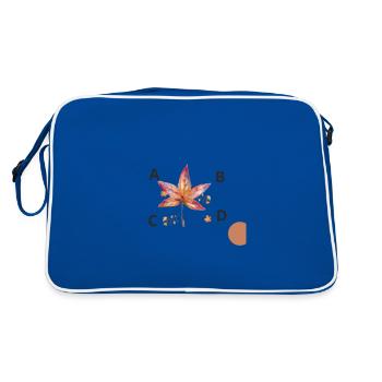 Les quatre première lettres Alphabétique - Sac Retro - bleu/blanc - Dos