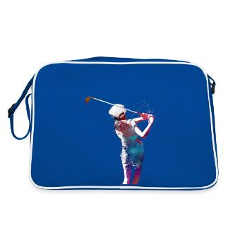 Sport golf player - Retro Bag - blue/white - Back