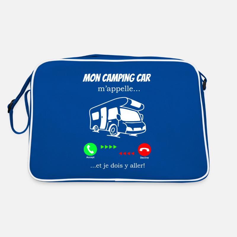Mon camping car - Sac Retro - bleu/blanc