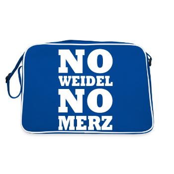 No weidel no merz - Retro Tasche - Blau/Weiß - Hinten