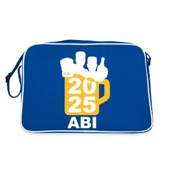 Bier Liga Logo ABI 2025 Maßkrug 6 - Retro Tasche - Blau/Weiß - Hinten