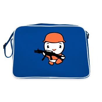Canard Soldat Armée Militaire Professionnel Casque Pistolet Running - Sac Retro - bleu/blanc - Dos