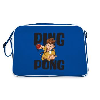 Table Tennis Ping-pong Outfit Table Tennis Player - Retro Bag - blue/white - Back