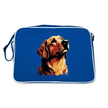Labrador Dogs Maman et Labfather Papa Golden - Sac Retro - bleu/blanc - Dos