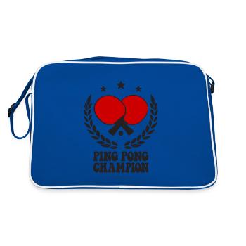 Ping Pong Champion Design Table Tennis and - Retro Bag - blue/white - Back