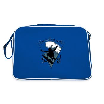 Quelque chose avec Surfing Aerial Kick Out Surfer - Sac Retro - bleu/blanc - Dos