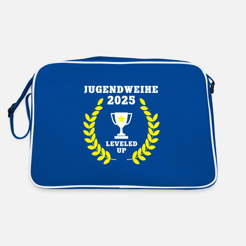 Jugendweihe Feier Party 2025 Osten Jugendfeier - Retro Tasche - Blau/Weiß