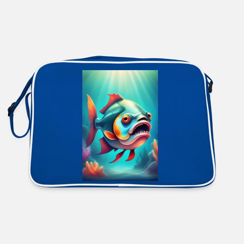 Strange looking creepy fish Retro Bag