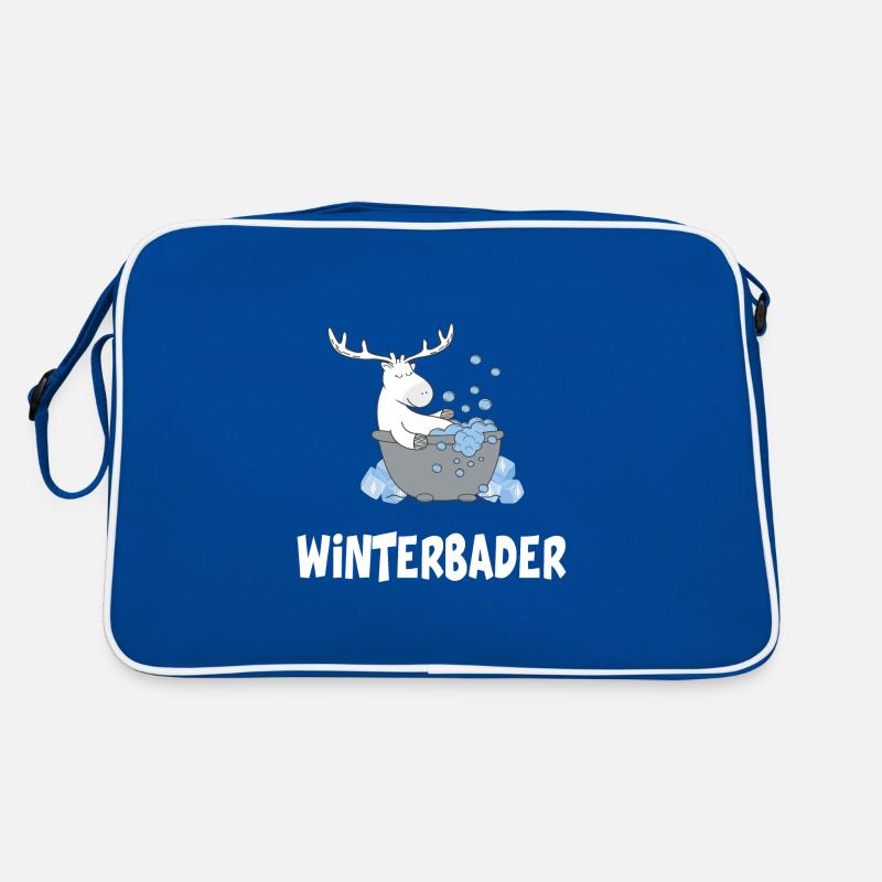 Winterbader eisschwimmen Eisbad Eisbader Retro Tasche