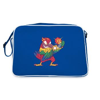 Ping Pong Parrot Outfit Table Tennis Bird - Retro Bag - blue/white - Back