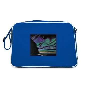 Aurora in the sky turquoise sky - Retro Bag - blue/white - Back